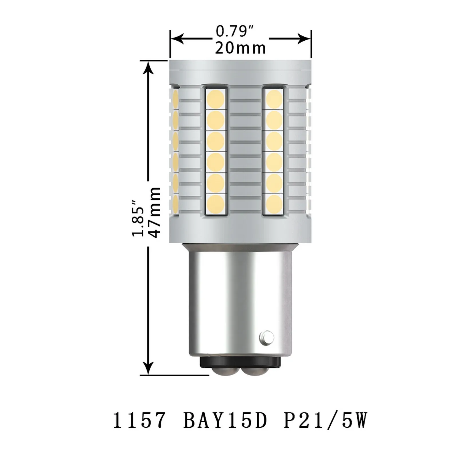 ل VW Transporter T4 BAY15d 380 P21/5W LED عكس النهار مصابيح كهربائية لا خطأ #4