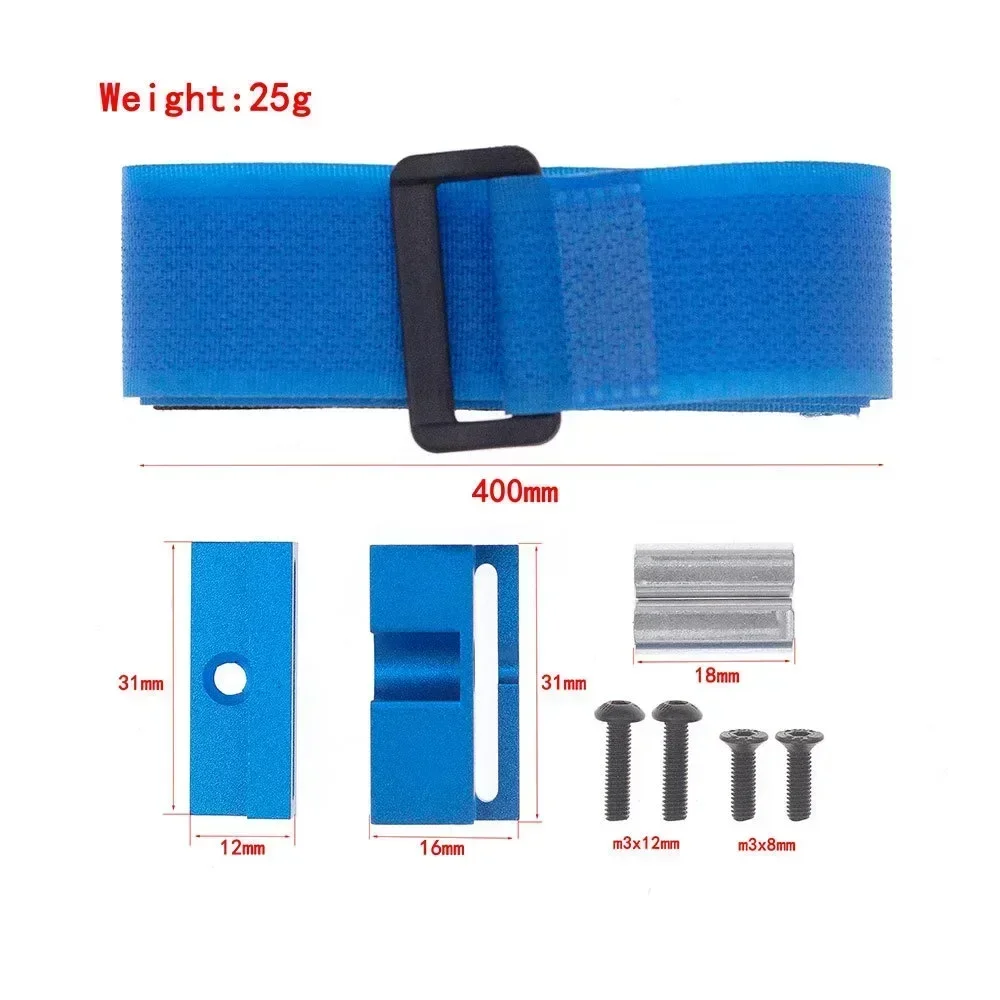 

Metal Tall Battery Holder Mount Hold Down with Battery Strap for Tamiya TT02 TT02D TT02B 1/10 RC Car Upgrade Parts Accessories