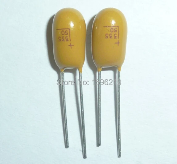 

20pcs Tantalum capacitor 3.3uF 50V 335 Brand New 50V3.3uF DIP Radial