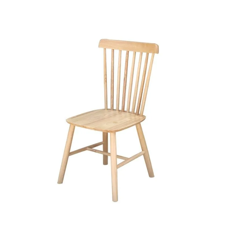 Factory Direct 2026 Nordic Rubber Wood Solid Wood Dining Chair Detachable Practical Trade Homestay Restaurant Small