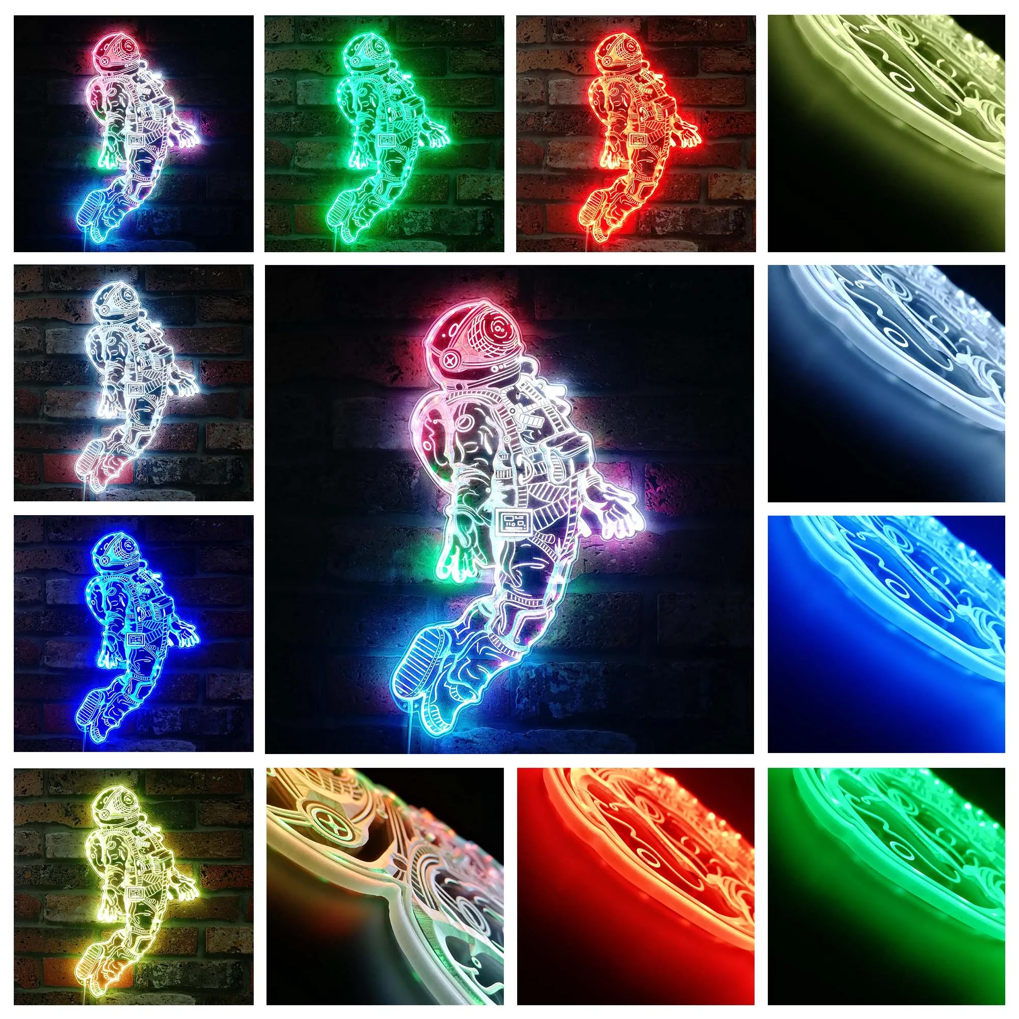 Astronaut Space Man Cave Game Room Glam Led Neon Sign st06-fnd-i0085-c