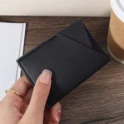 New minimalist card holder ultra-thin, lightweight, portable cash ID card credit card coin pocket wallet, high-quality PU leathe