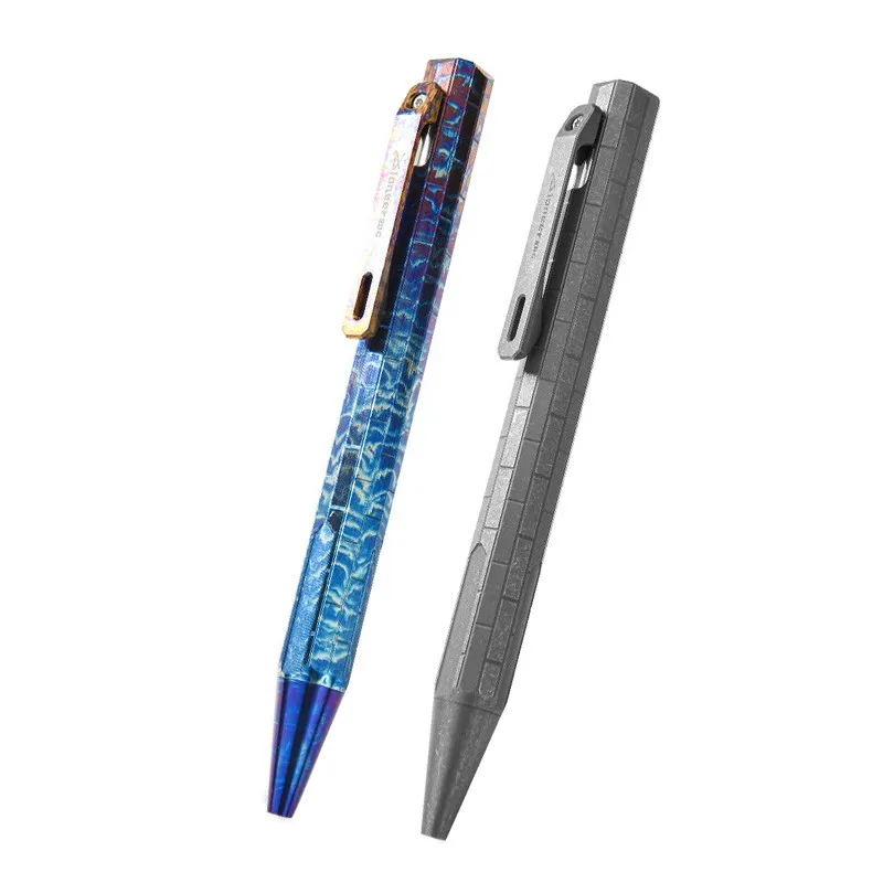 Titanium Alloy Tactical Pen Business Signature Pen Stress-relieving Break Window Outdoor EDC Tool with G2 Pen Refill