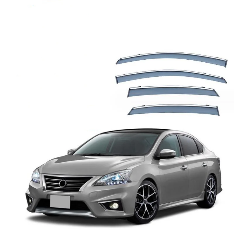 Weather Shield Car Side Window Deflector Visor Rain Eyebrow Shelter For Nissan Pulsar 2013 2014 2015 2016 2017 2018 2019 - 2021