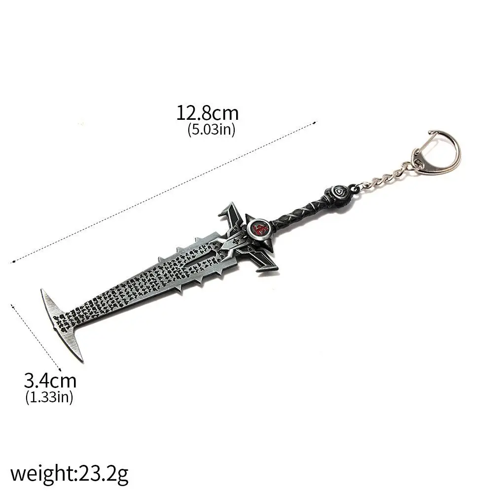 Game Doom Keychain Eternal Crucible Blade Pendant Sword Eternal Judgment Pendant Keyring for Women Men Jewelry Backpack Gifts