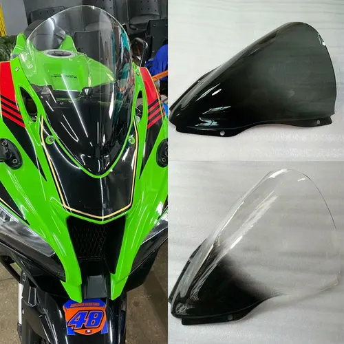 Para Kawasaki Ninja ZX10R ZX-10R ZX 10R ZX10RR 2016 2017 2018 2019 2020 parabrisas pantalla de viento parabrisas de doble burbuja