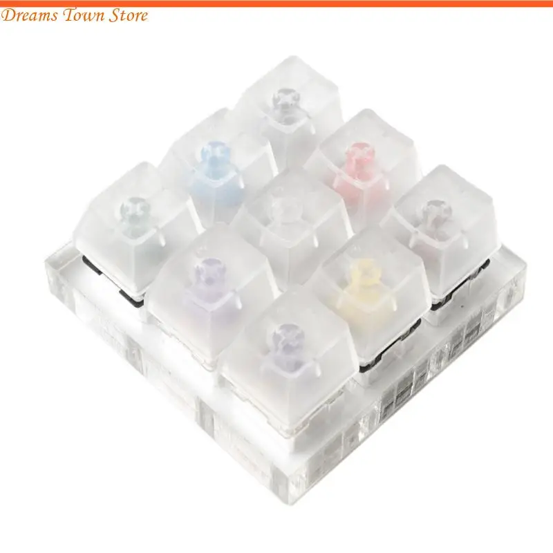 

Клавиатуры HX6A MxSwitching Tester Kaihua Box 9 для w/ акриловый прозрачный базовый бланк клавиша