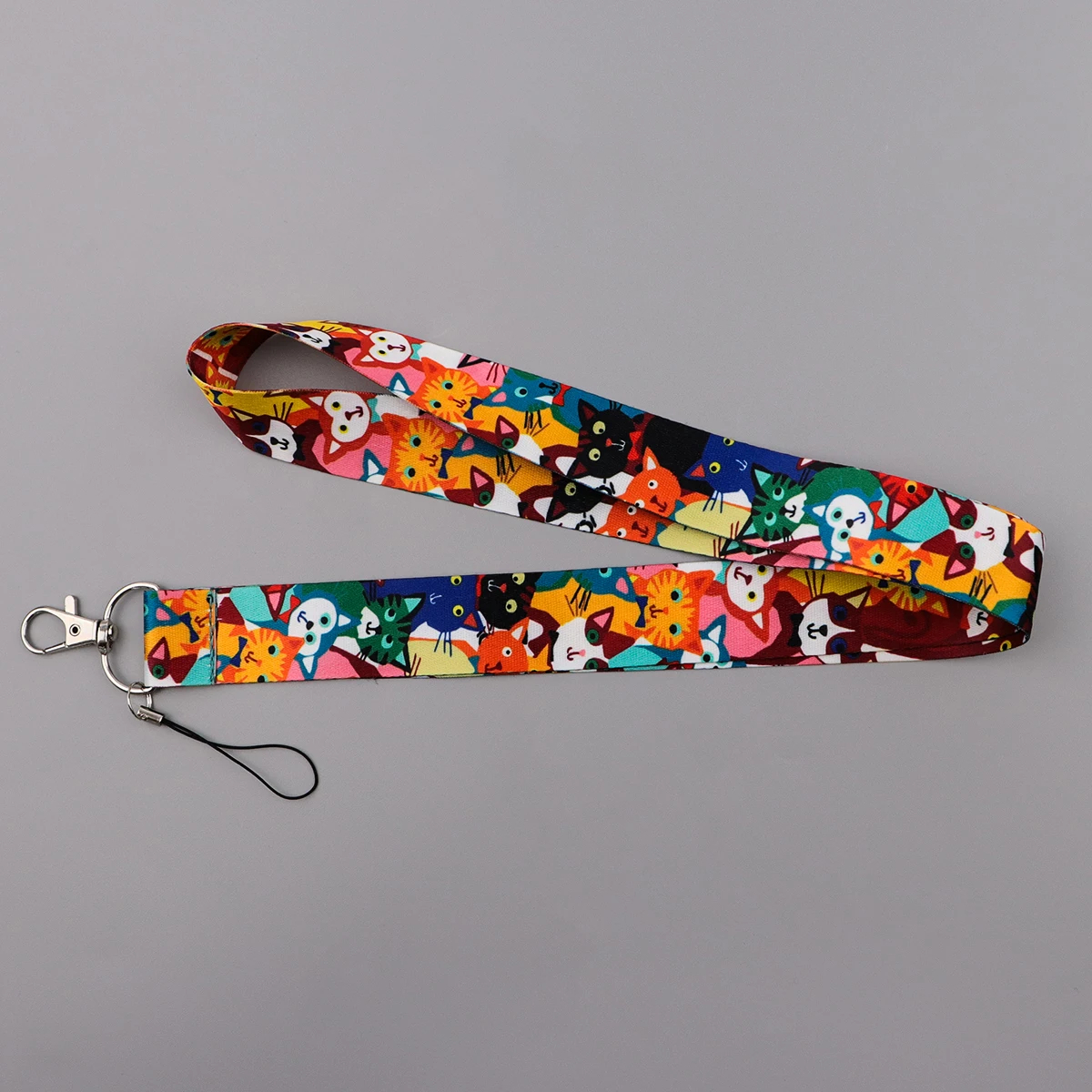 Cartoon Cat Neck Strap Cute Animal Lanyards for Key ID Card Gym Cell Phone Strap USB Badge Holder Rope Pendant Key Chain Gift