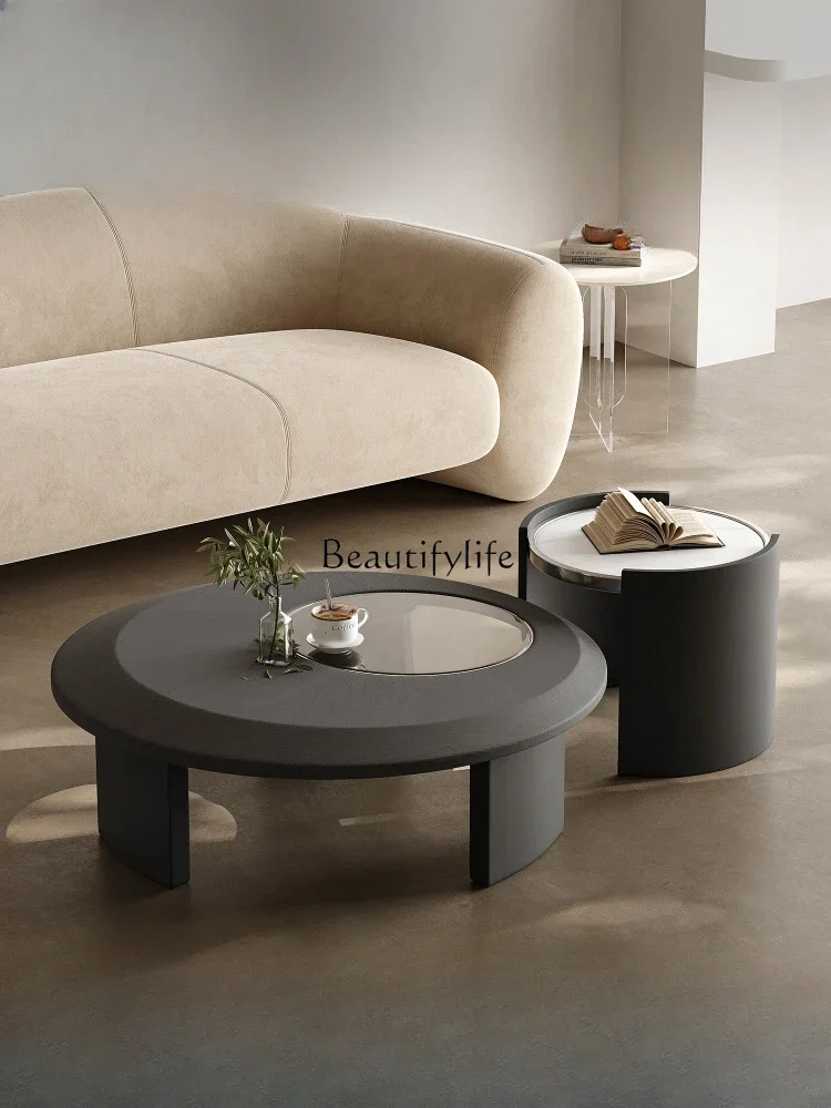 

Wabi Sand Wind Small Apartment Coffee Table Living Room Household Modern Simple Minimalist Round Coffee Table