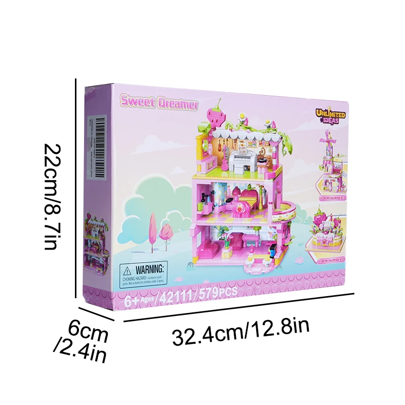 DIY 組み立てブロックセット クリエイティブな変形ハウス 子供のクリスマスプレゼント 装飾オーナメント 組み立て教育玩具 家庭での楽しい時間