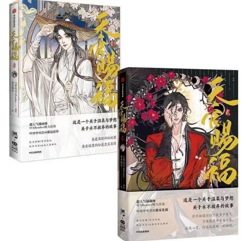 

Tian Guan Ci Fu Artbook New Heaven Official's Blessing Official Comic Book Volume 1+2 Chinese BL Manhwa Special Edition Books
