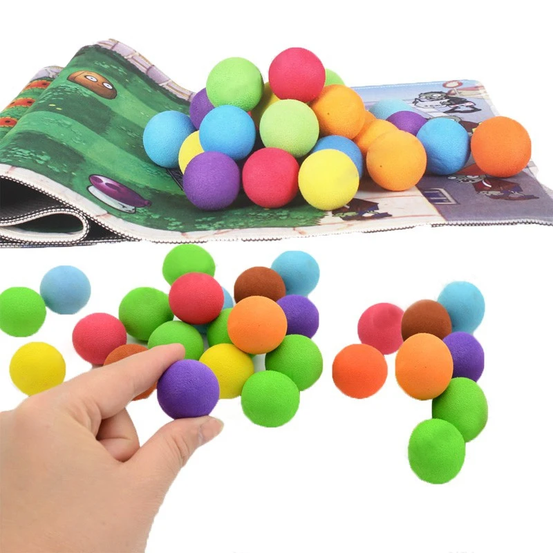 80PCS 2.8cm for Air Toy Gun Soft Foam Balls Refill Pack Blasters & Replacement Bullet Balls With Portable Storage Bag Waist Hook