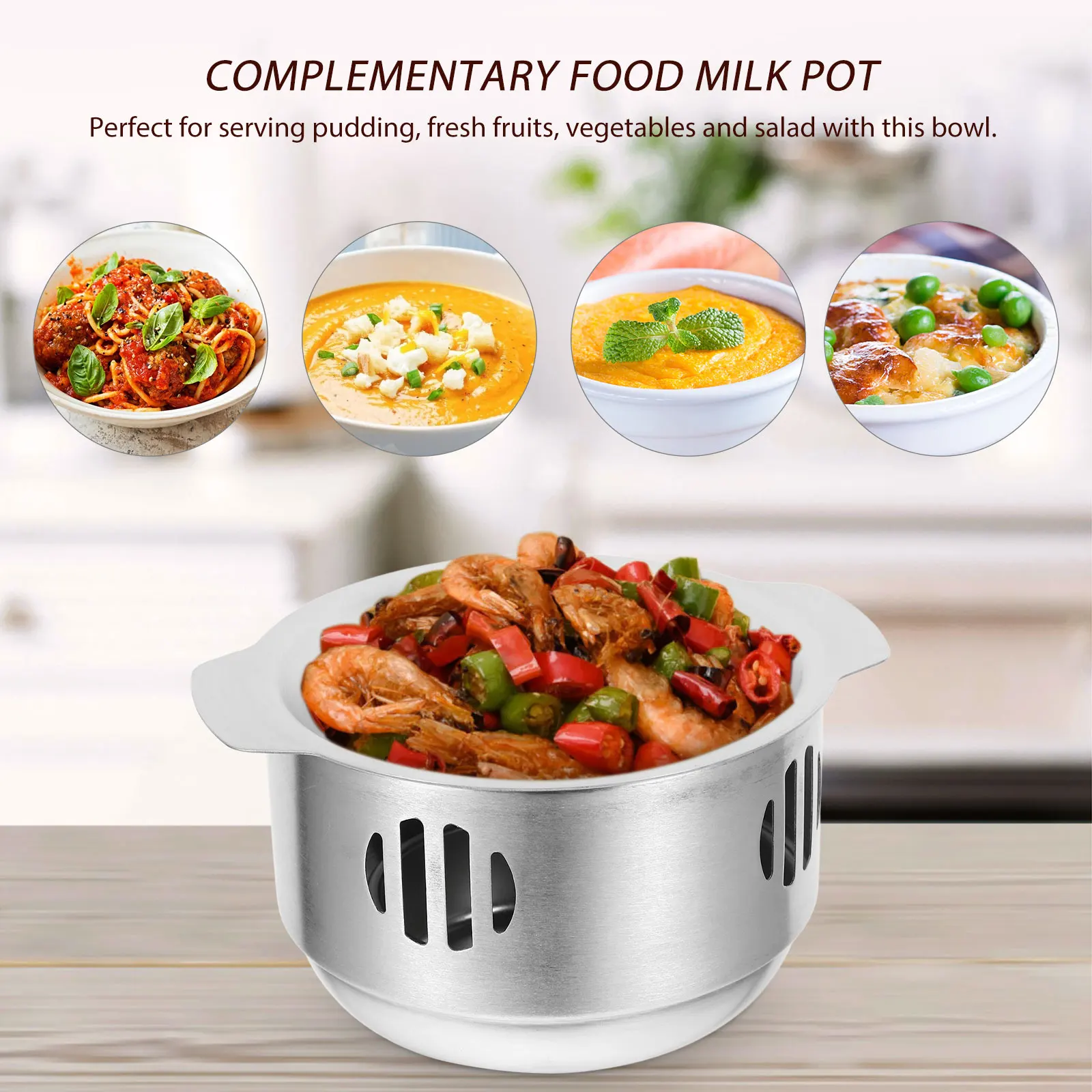 

Stainless Steel Cooking Pot With Stove Lightweight Non-Stick Easy Cleaning Household Food Pot For Noodles Soup Outdoor Camping