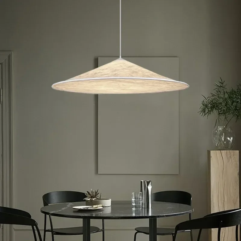 Nowoczesna lampa wisiorek LED żyrandole do salonu jadalnia sypialnia restauracja tkaniny oświetlenie wiszące armatury