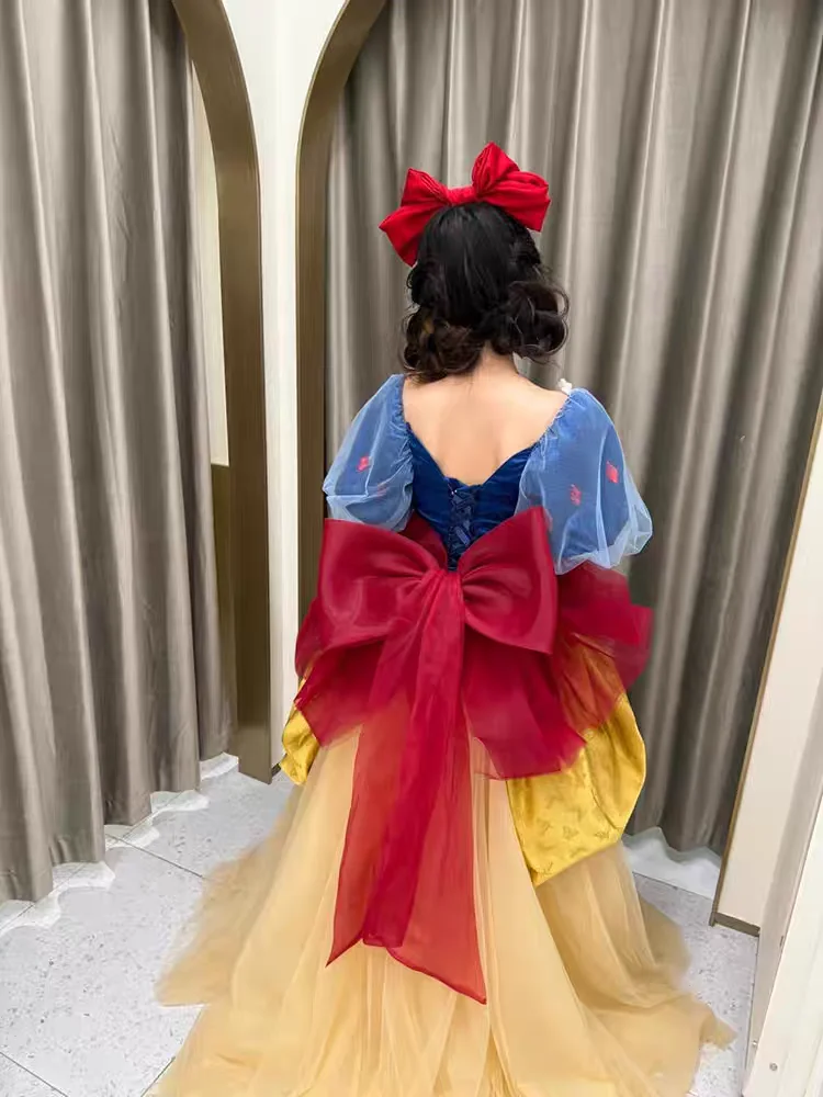   Costume de Cosplay blanche-neige, jupe Fing Princ, cérémonie pour adultes, robe de soirée d'anniversaire, spectacle sur scène