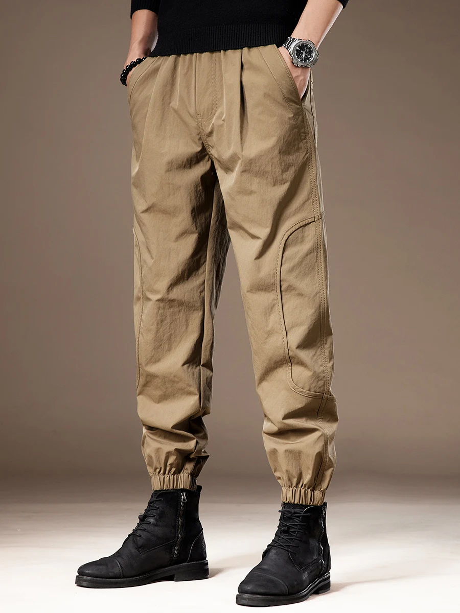 

Высококачественные американские брюки свободного кроя для мужчин, быстросохнущие, повседневные, осенние, новые, модные, брендовые, с карманами-карго