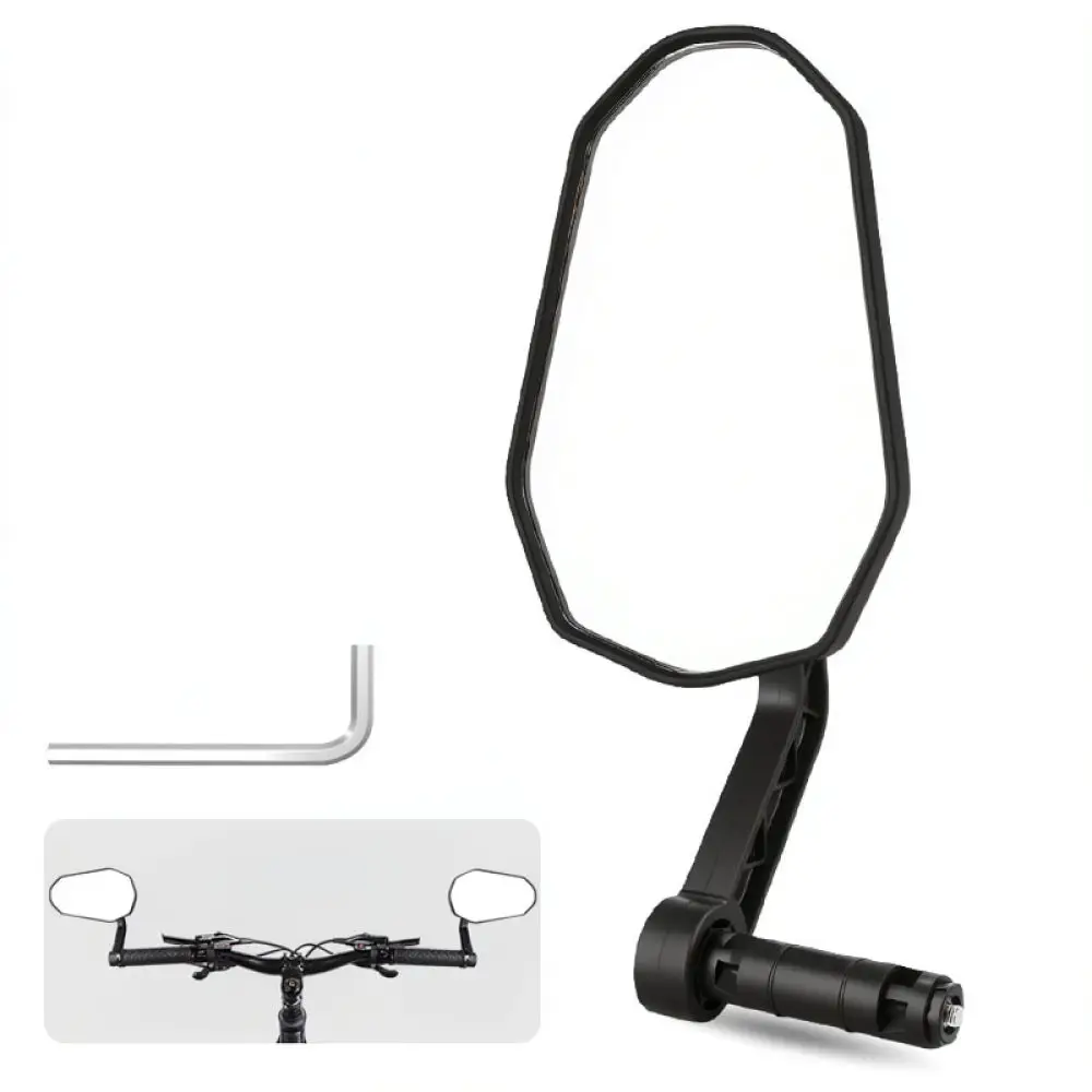 Mountain Bike Handlebar End Mirror Adjustable Rearview Reflector For Safe Cycling Wide Angle Accessory