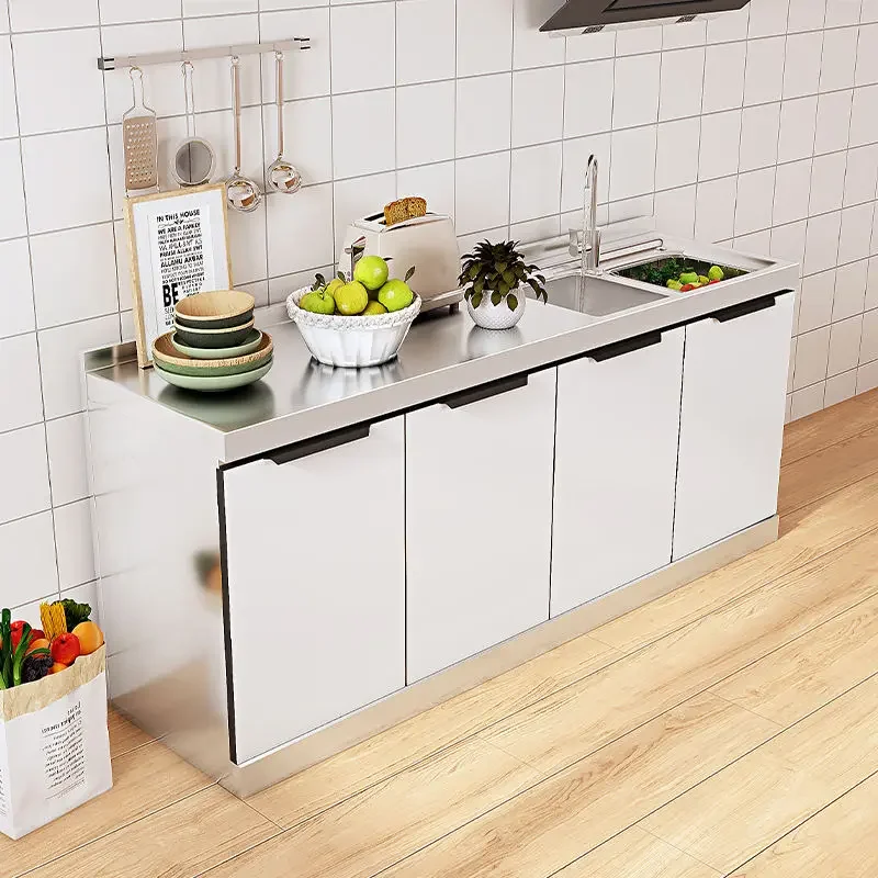 Stainless steel  Simple kitchen  Household kitchen Rental room  Stove sink  Lockers Side cabinet