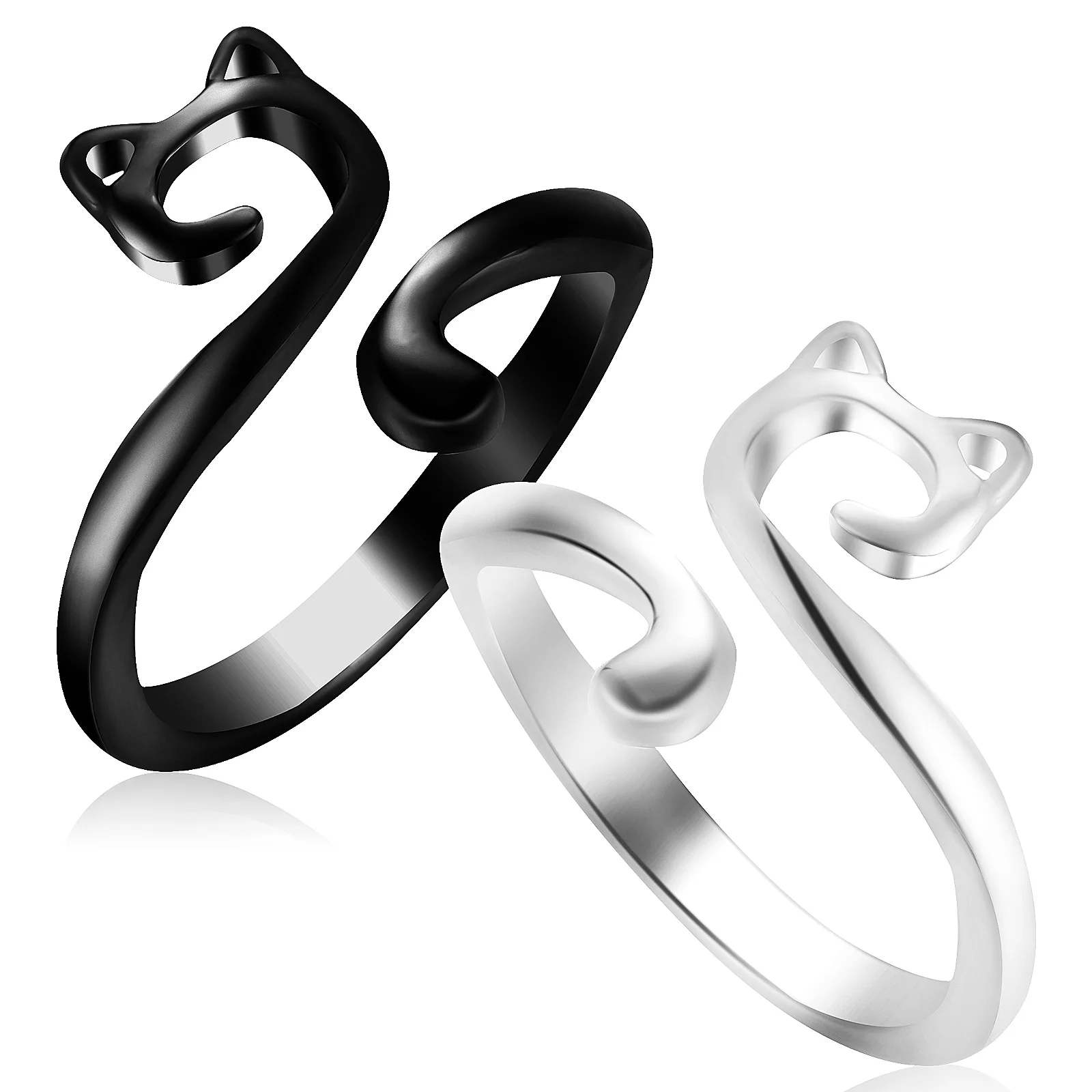 2 Pcs Hooks Braided Crochet Ring Mens Rings Stainless Steel Miss Yarn Guide Finger Holders