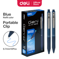Deli 12Pcs Gel Pens 0.7mm Gel Pen Quick Dry Black Ink Rollerball Pen Office Supply Stationery School Supplies