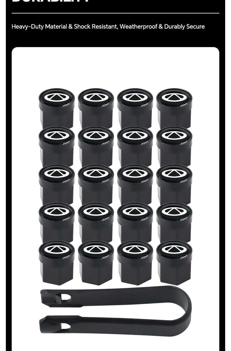 20 Stück Radmutternkappen für Chery Tiggo 4, Tiggo5 Pro, Tiggo7 Pro, Tiggo8, Omoda5, Jetour T-1, Arrizo, Exeed – Radmutternkappen – Detail 4