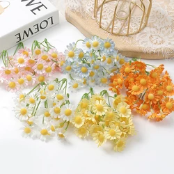 5/10PCS Artificial Daisy Flowers Silk Fake Flowers Home Deco Wedding Decoration 2023 New Year DIY Garland Handicraft Accessories