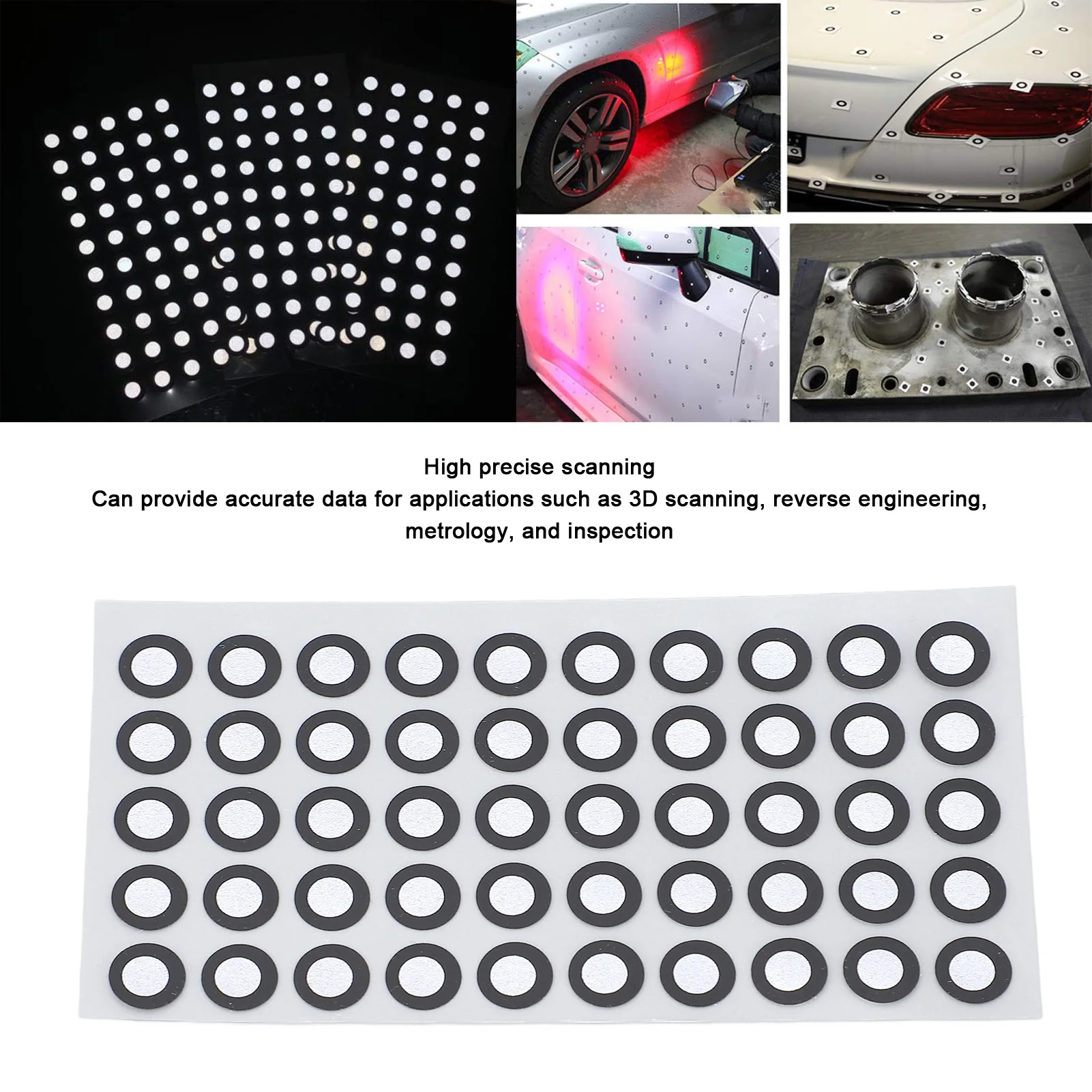 3D Scan Marker Points Inner 6mm, Outer 10mm 3D Scan Marker Tracking Points For precise optical tracking and 3D scanning