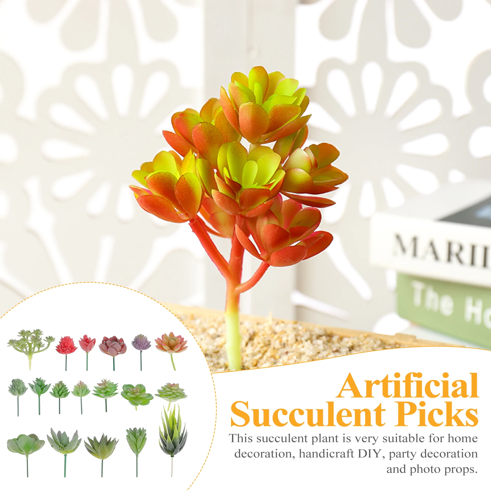 

18Pcs Artificial Succulent Picks Unpotted Green Stems Realistic Faux Succulent Plants Fake Plant Decor Fake Plant Decor