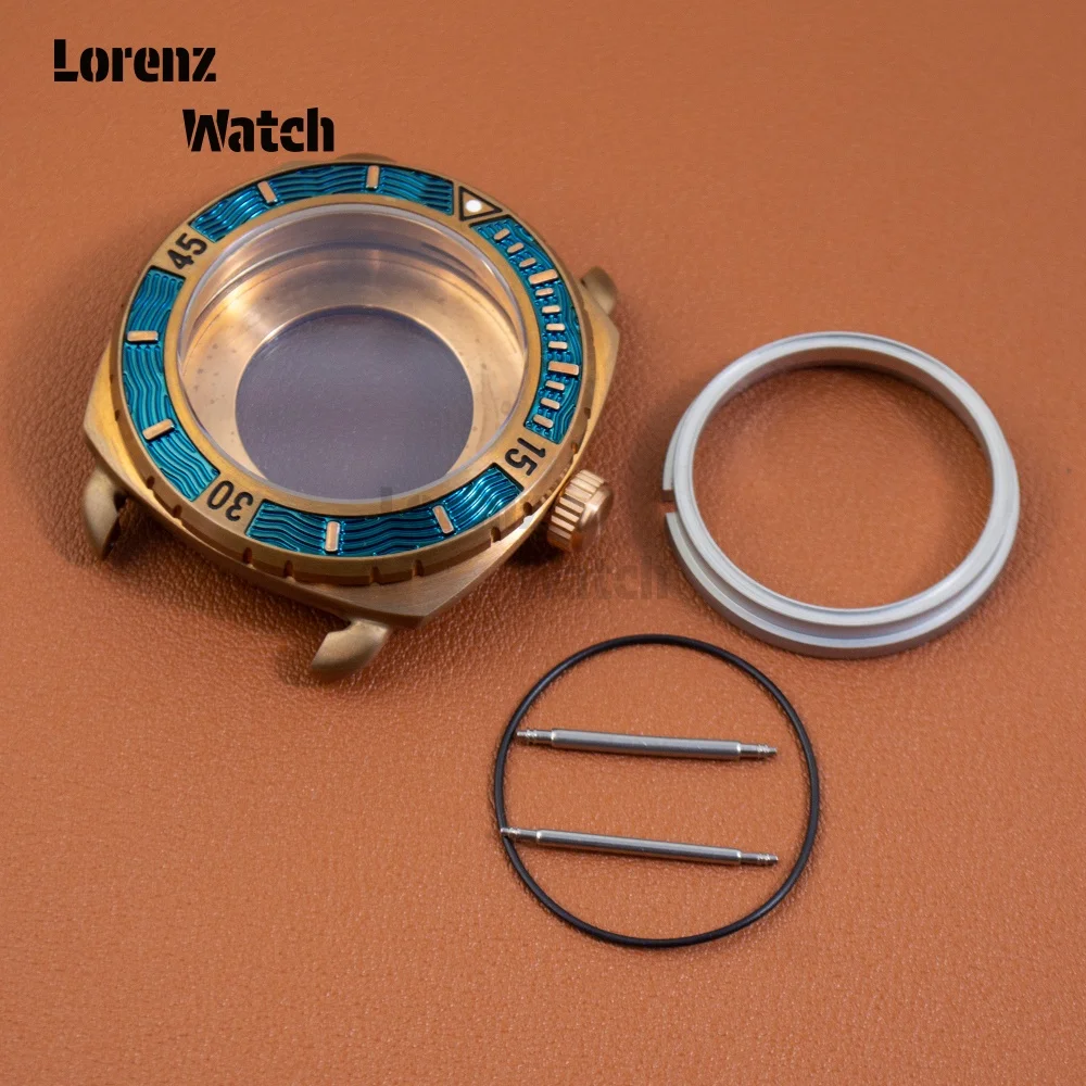 44mm Bronze Watch Case ETA2824 Watch Case Bronze Vinatge Case Watch Sapphire Glass For NH35/36 ETA2824 32mm Dial