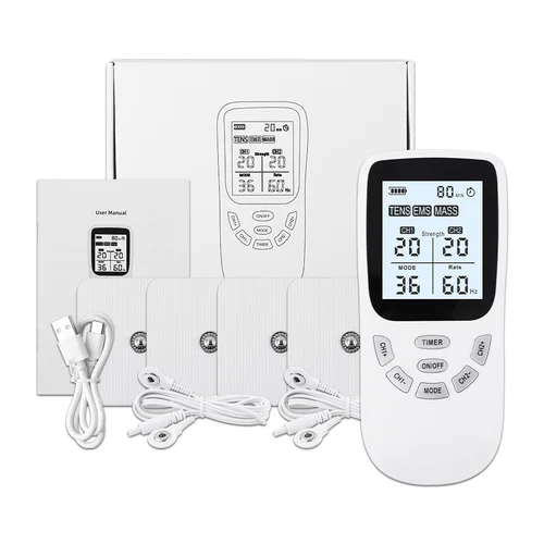 Estimulador muscular EMS, máquina de unidad TENS, fisioterapia eléctrica de pulso muscular, dispositivo de masaje eléctrico, masajeador de cuello y cuerpo trasero