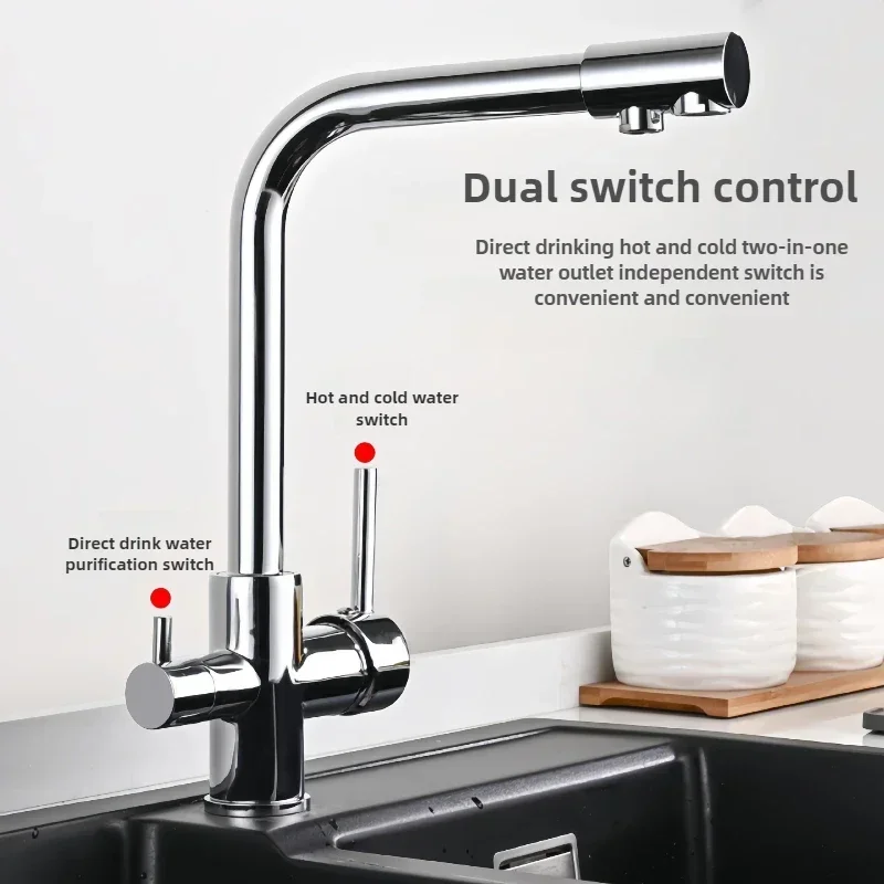 Multi-Functional 7-in-1 Water Purifier Faucet for Kitchen Sink Direct Drinking Water Filter Tap Stainless Steel Purification