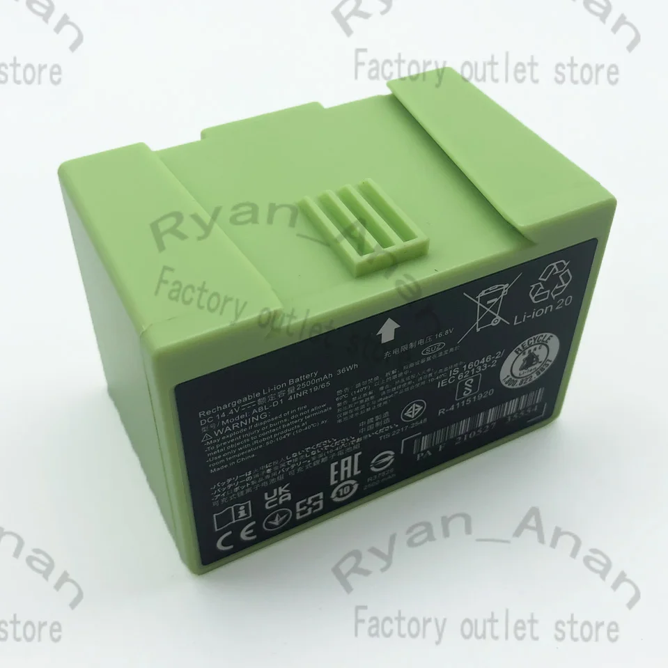 14.4V 36Wh New ABL-D1 Battery for IRobot Roomba I7 I7+i8 E5 E6 7550 5150 E515020 E57150 E5152 E5154 E5158 I3 I4 Sweeper