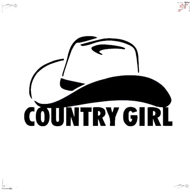 Fashion Car Sticker Funny Country Girl Cowgirl Cowboy Hat Automobiles Motorcycles Decor Reflective PVC Decal 15cm*9cm