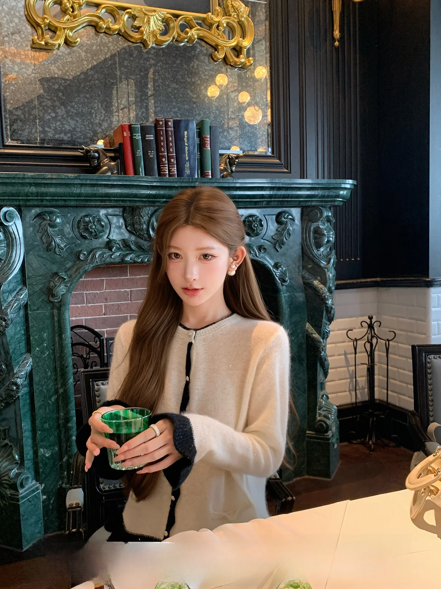 

NMIOK Luxury Sle Long Sve Knitted Sweater Women's Inner Wear Base Layer Lace Top Rabbit Fur Blend Soft Comfortable