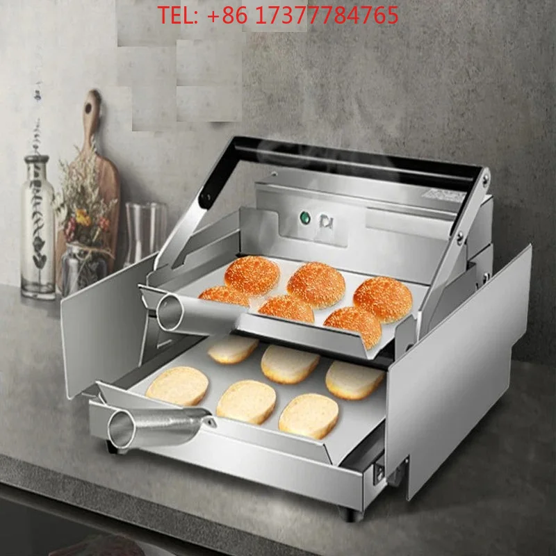 Burger Machine Commercial Full Automatic Double Layer Baking Machine Small Hamburger Oven Vertical Burger Machine