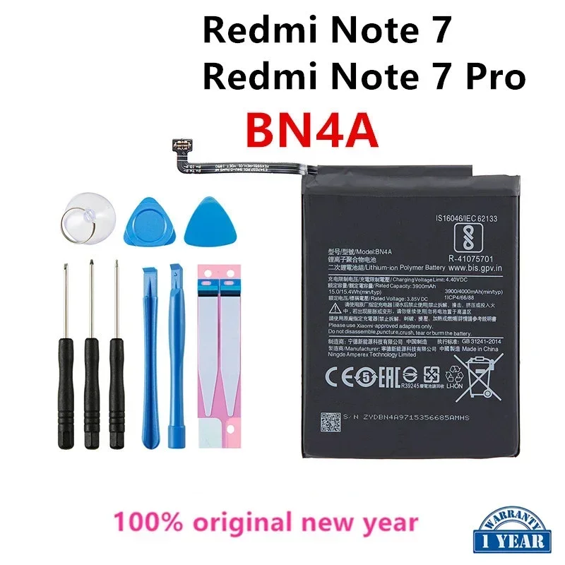 Brand New  BN4A 4000mAh Battery For Xiaomi Redmi Note 7 Note 7 Pro M1901F7C High Quality Phone Batteries +Tools