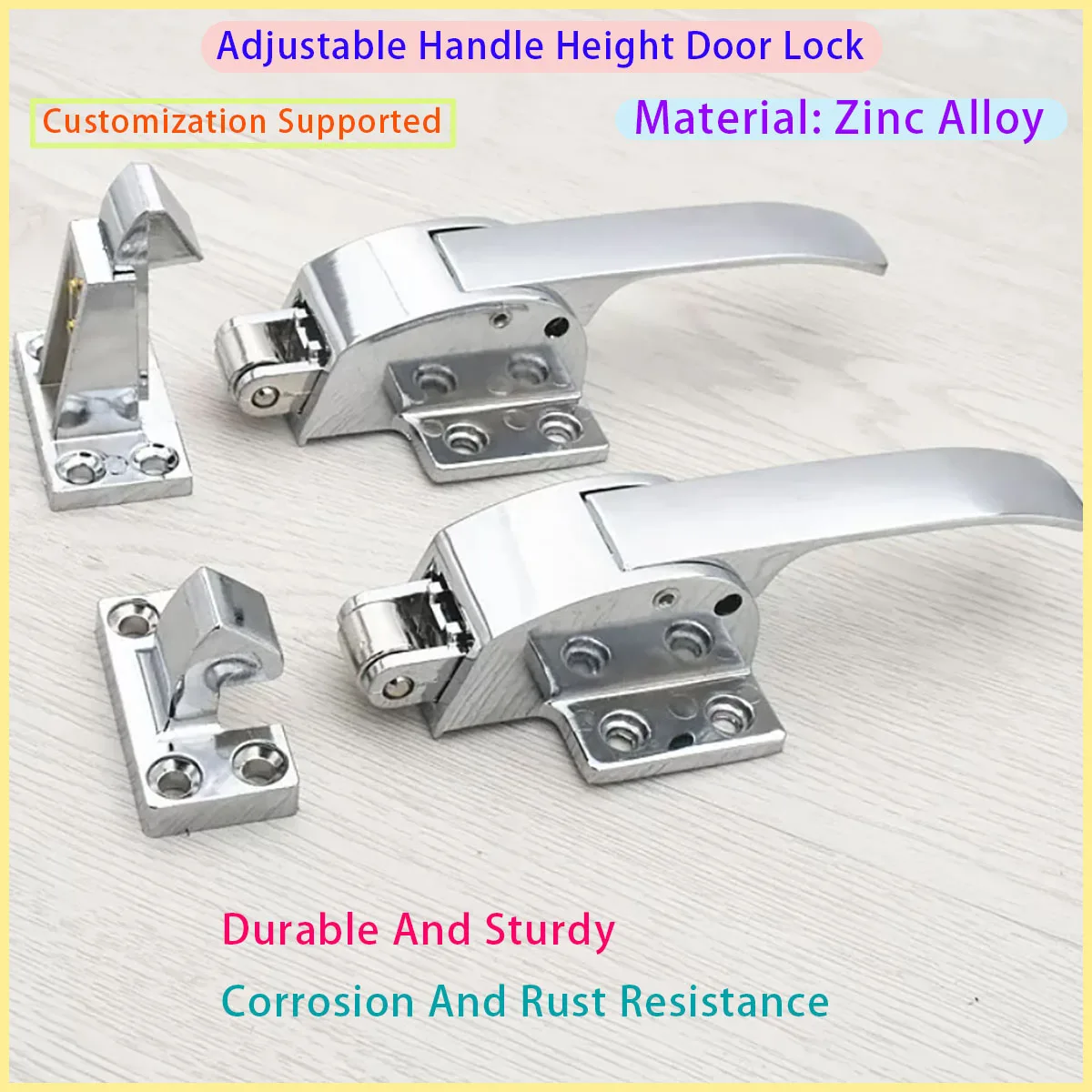 Suitable for Refrigerator Electric Furnace Door Accessories, Zinc Alloy Refrigerator Door Lock Handle Adjustable