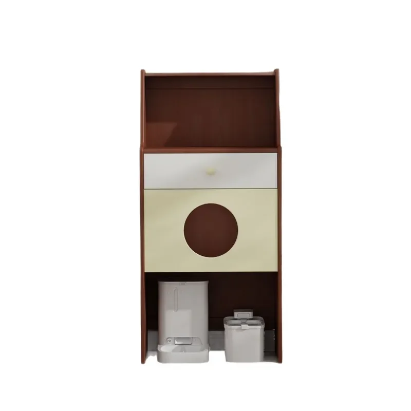 Custom Solid Wood Cat Cabinet with Storage Nest Indoor Pet Furniture Side Table for Home Four Season Universal Design
