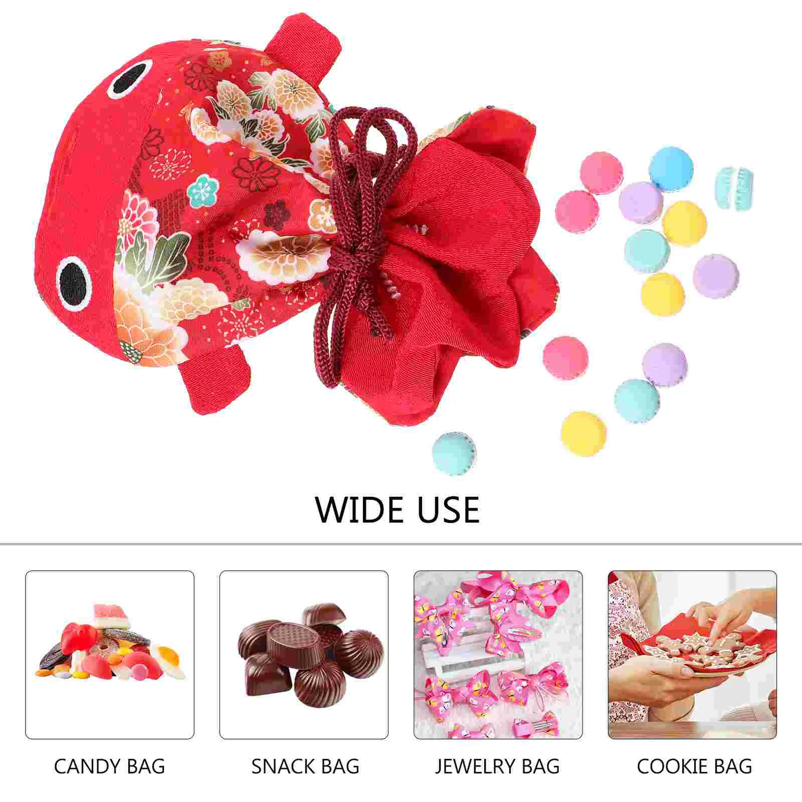 Candy Box Brocade Pouch Bag Goldfish Drawstring Purse Gift Bags Japanese Style Cloth Miss Wallets