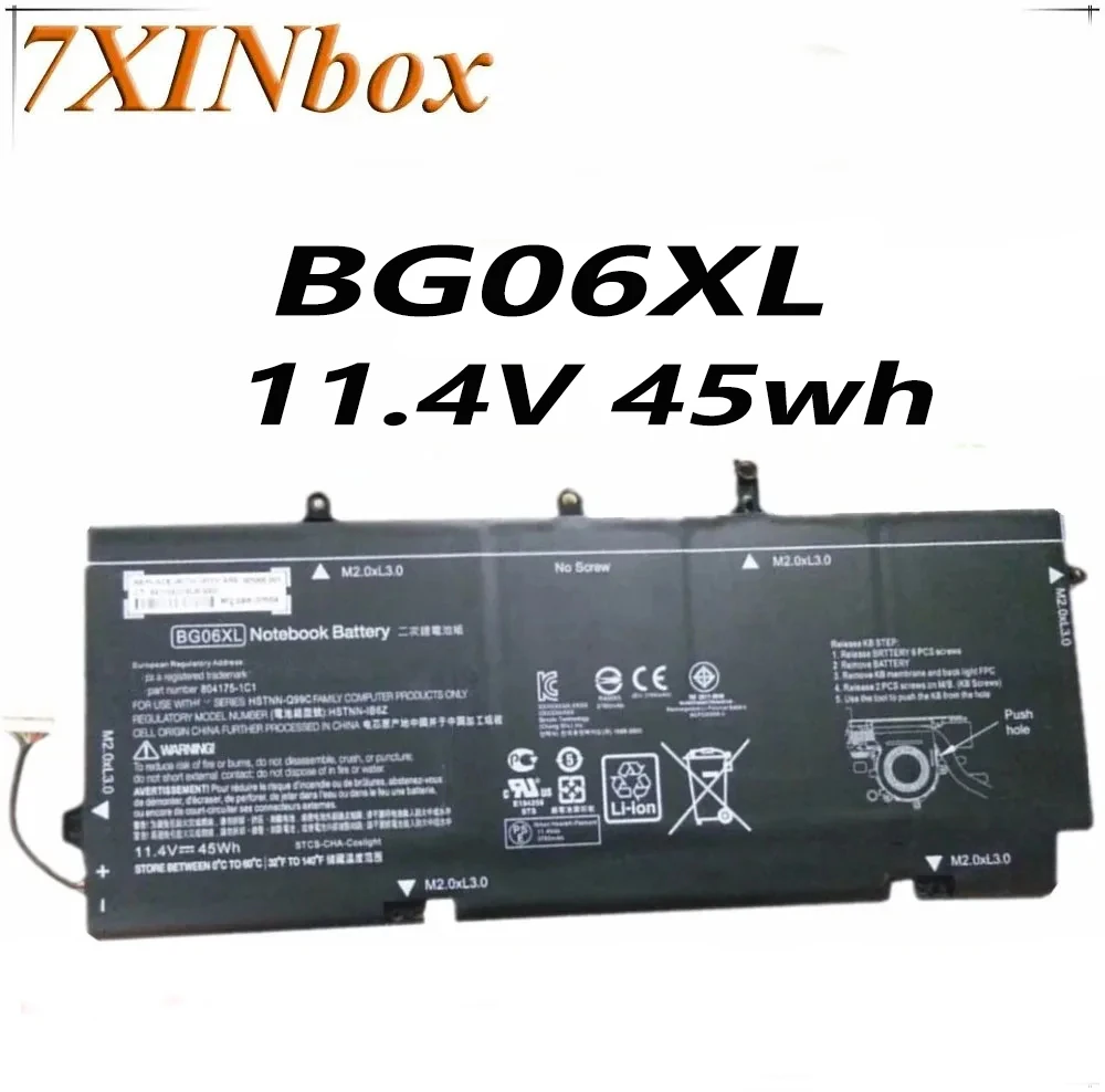 

7XINbox 11.4V 45wh Original BG06XL Laptop Battery For HP EliteBook 1040 G3 804175-1B1 BG06045XL HSTNN-IB6Z HSTNN-Q99C 804175-1C1