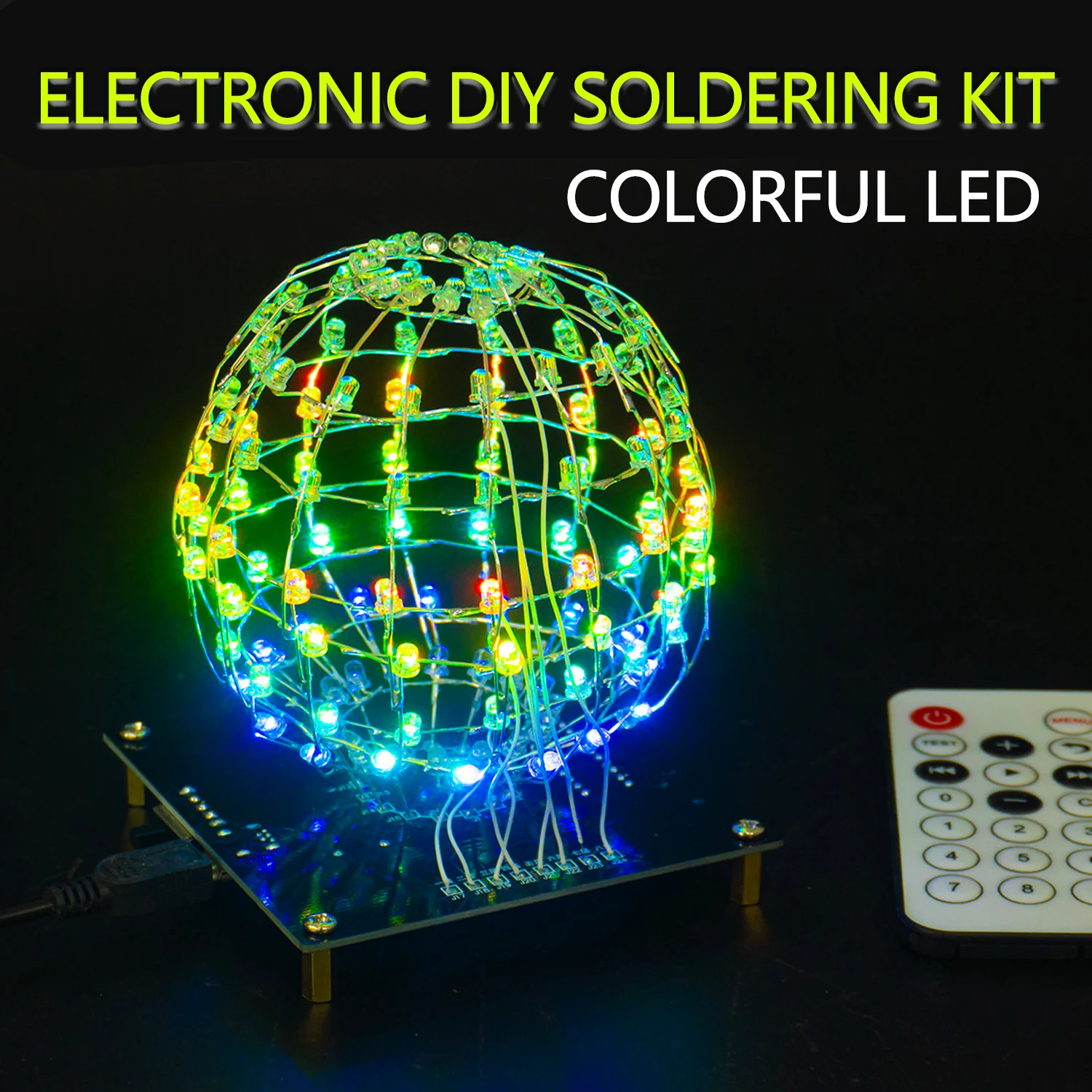 Guangli Ball Kit Cool LED Animation, Music Spectrum, Microcontroller DIY Electronics Kit
