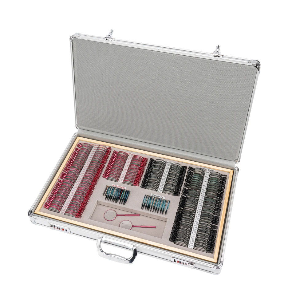 Hot Hot Sale Optical 266 pieces Ophthalmic Trial Lens Set with Aluminum Box and Color lMetal Frame Rings for Optometry Used - Aliexpress Deal