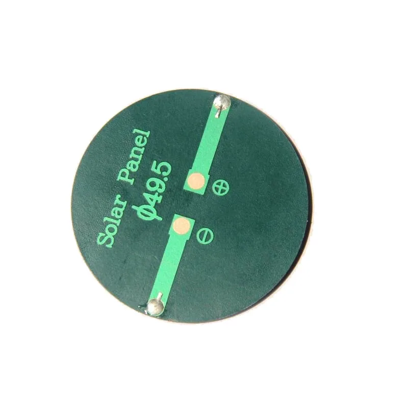 صغيرة صغيرة 49.5 مللي متر الايبوكسي الخلايا الشمسية المستديرة 0.15 واط 0.5 فولت Ploy لوحة طاقة شمسية الكريستالات السيليكون لوحة طاقة شمسية لتقوم بها بنفسك اللعب مصباح ليد