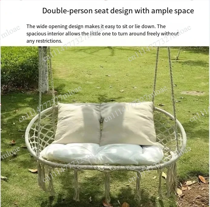 Family swing lazy balcony two-handed knitting hanging chair indoor and outdoor cradle hanging chair