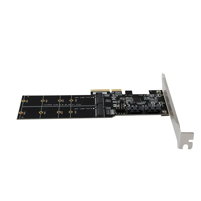 Scheda adattatore PCIE 3.0 X4 a 2 porte M.2 B-KEY Chip di estensione SATA a doppia porta ASM116 Espansione convertitore PCI-E 4X M2 BKEY Aggiungi scheda