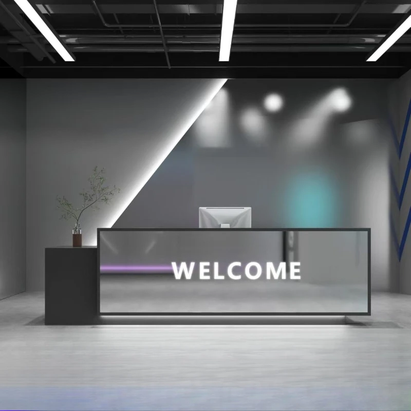 Light Luxury Atmosphere Reception Desks Modern Technology Trend Reception Desks Bar Hotel Advanced Office Furniture Военное Дело