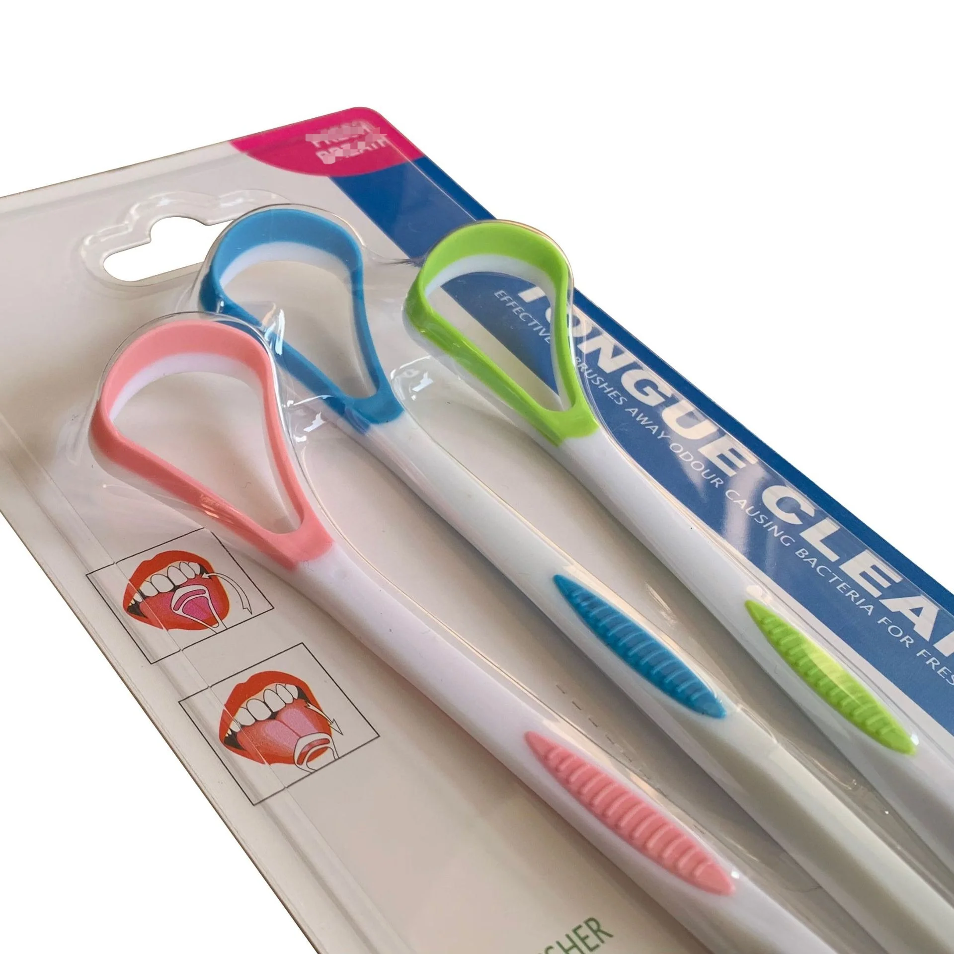Raspador de língua para cuidados pessoais, limpador de revestimento de língua, elimina mau hálito, dupla face, utilizável, pacote familiar, higiene e saúde, 1 peça