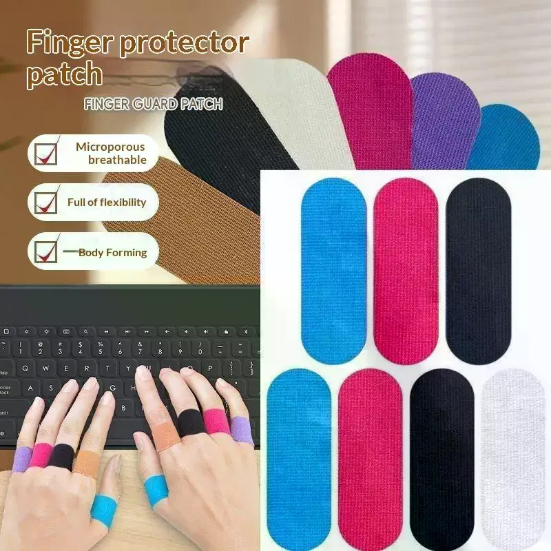 10Pcs Elastic Sports Finger Protector Tape Bowling Thumb Support Pads Anti Friction Finger Wrap Protective Patches