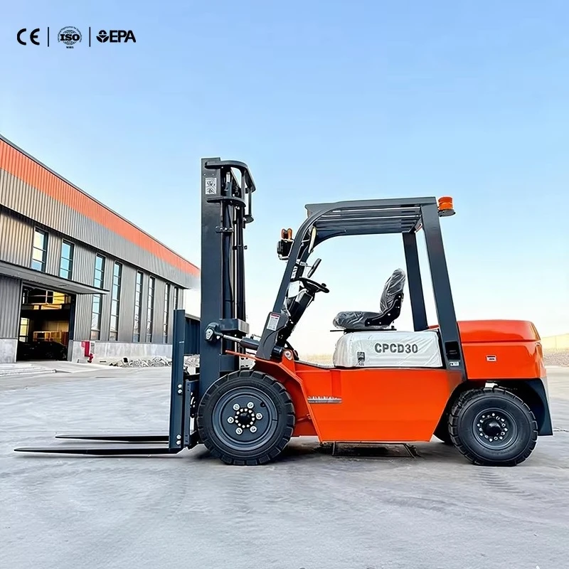 CE ISO 9001 Certified  diesel All-terrain 3 Ton 3.5 Ton 5 Ton  4wd Forklift lpg Bulk Cargo Transport