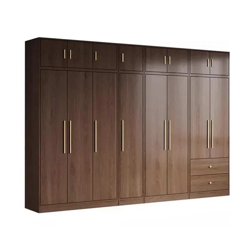 Wooden European Wardrobe Heavy Duty Large Room Organization Wardrobe Storage Drawers Multiuso Bedroom Furniture